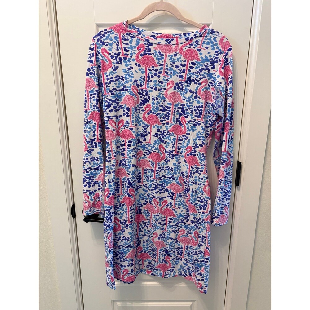 IBKUL Flamingo UPF Flamingo Dress Size Large